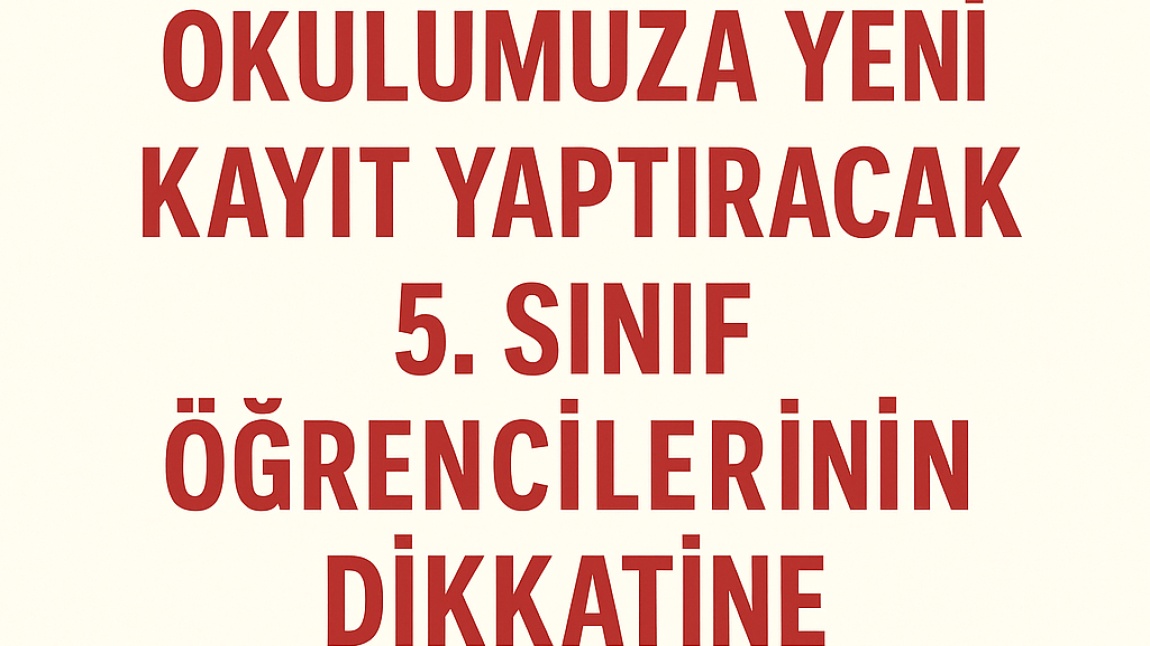 5. SINIF ÖĞRENCİLERİ İÇİN BİLGİLENDİRME BROŞÜRÜ